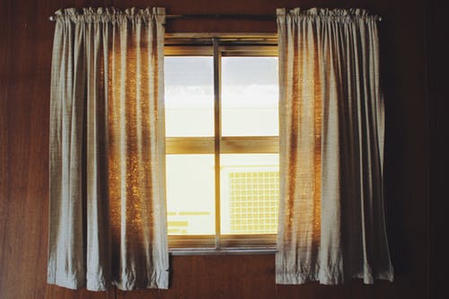 Curtains on a window