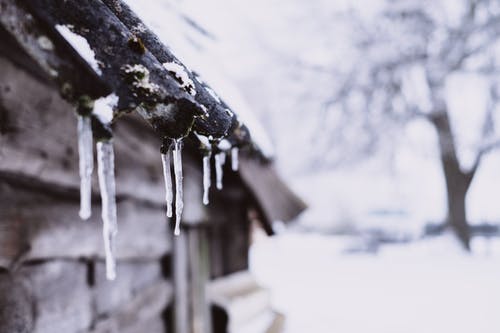 Ice on a roof